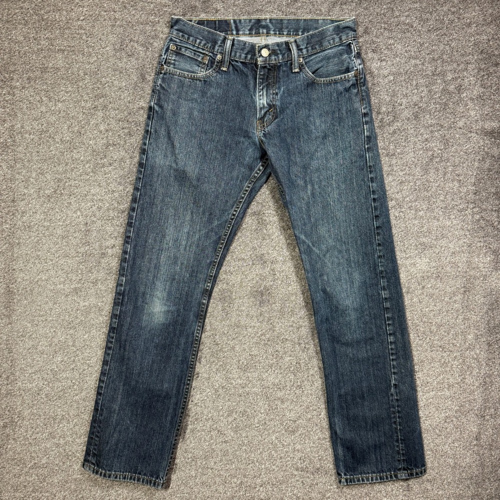 Levi's 514 Jeans Straight Fit Mens‎ 30x32 Dark Wash Blue Denim